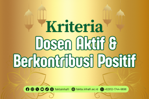 Kriteria Dosen Aktif dan Produktif untuk Memperkuat Tri Dharma, Meningkatkan Reputasi, dan Memajukan Kampus
