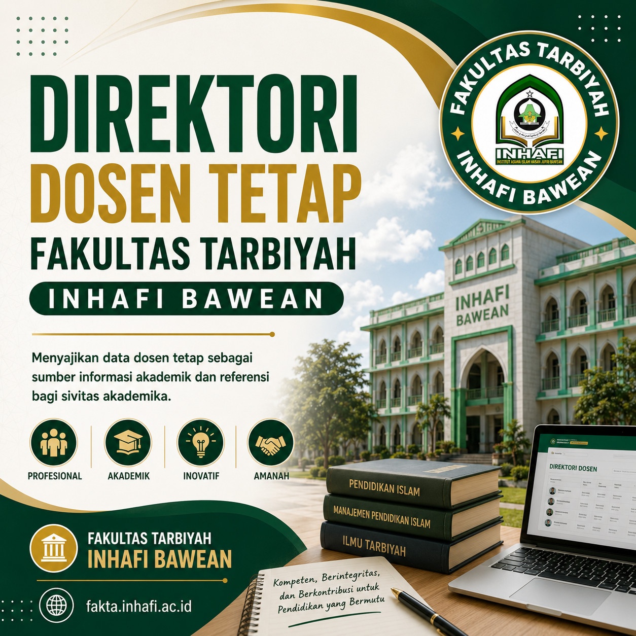 Direktori Dosen Tetap Fakultas Tarbiyah INHAFI Bawean